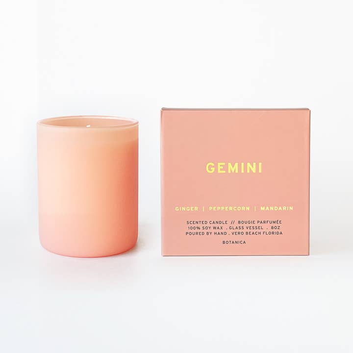 BOTANICA - Wholesale Jar/Filled Candle - Gemini Zodiac Candle | 8 oz.