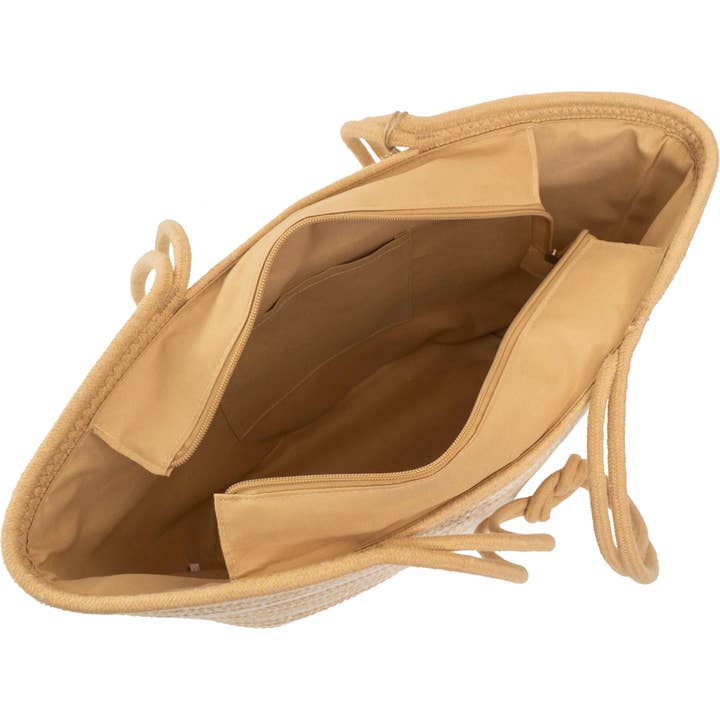 Magid – Großhandel Tragetasche – Damen – Magid Natürliche Baumwolle Geflochtene Knoten Schulter Geflochtene Tasche5