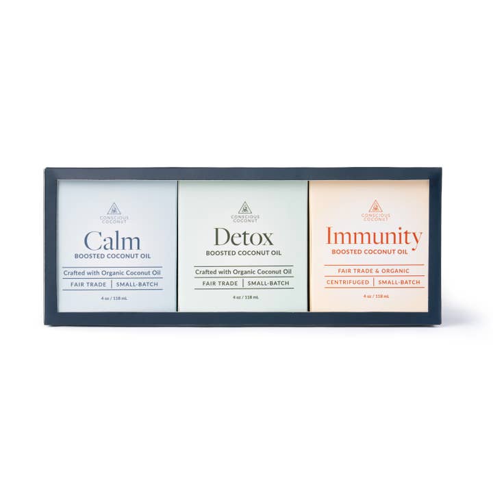 Conscious Coconut - Wholesale Bath/Body Oil - Boosted Trio Gift Set1