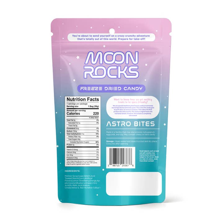 Fizz and Sweets Wholesale - Wholesale Cotton candy - Moon Rocks Freeze Dried Candy - Astro Bites1