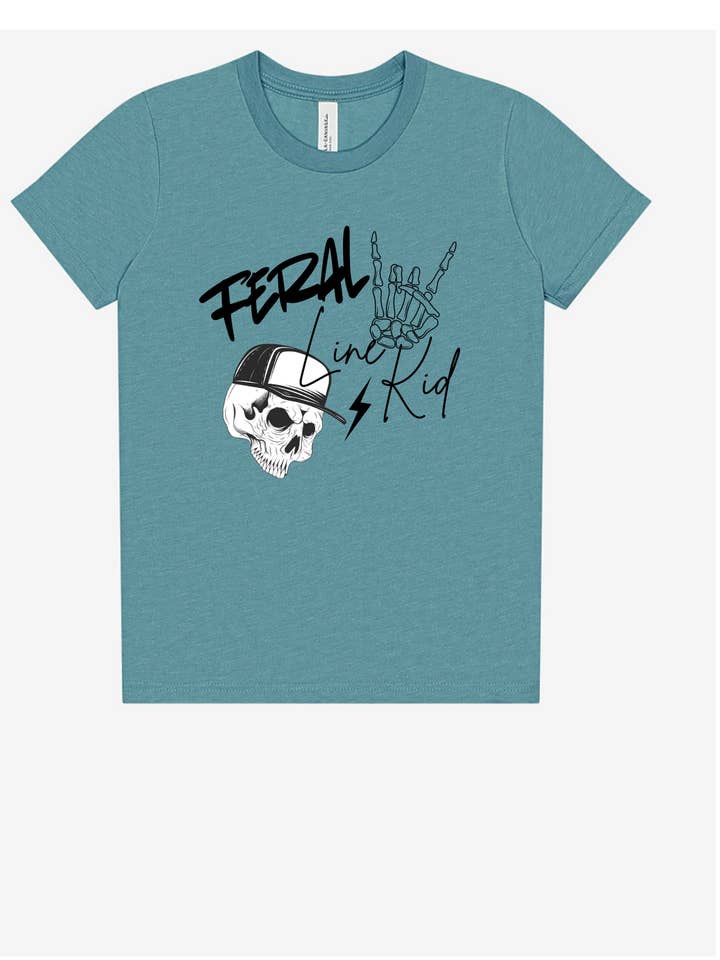 Feral Line Kid Youth Graphic T-Shirt for wholesale by Rock n' Rodeo