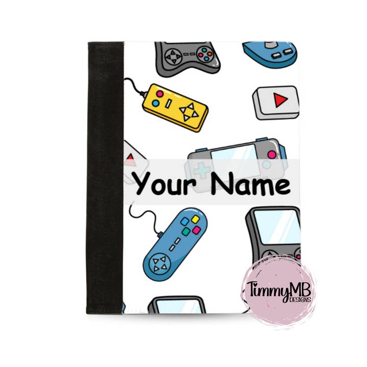 Manettes de jeu 2 - Portfolio de bloc-notes personnalisé pour la vente par TimmyMB Designs