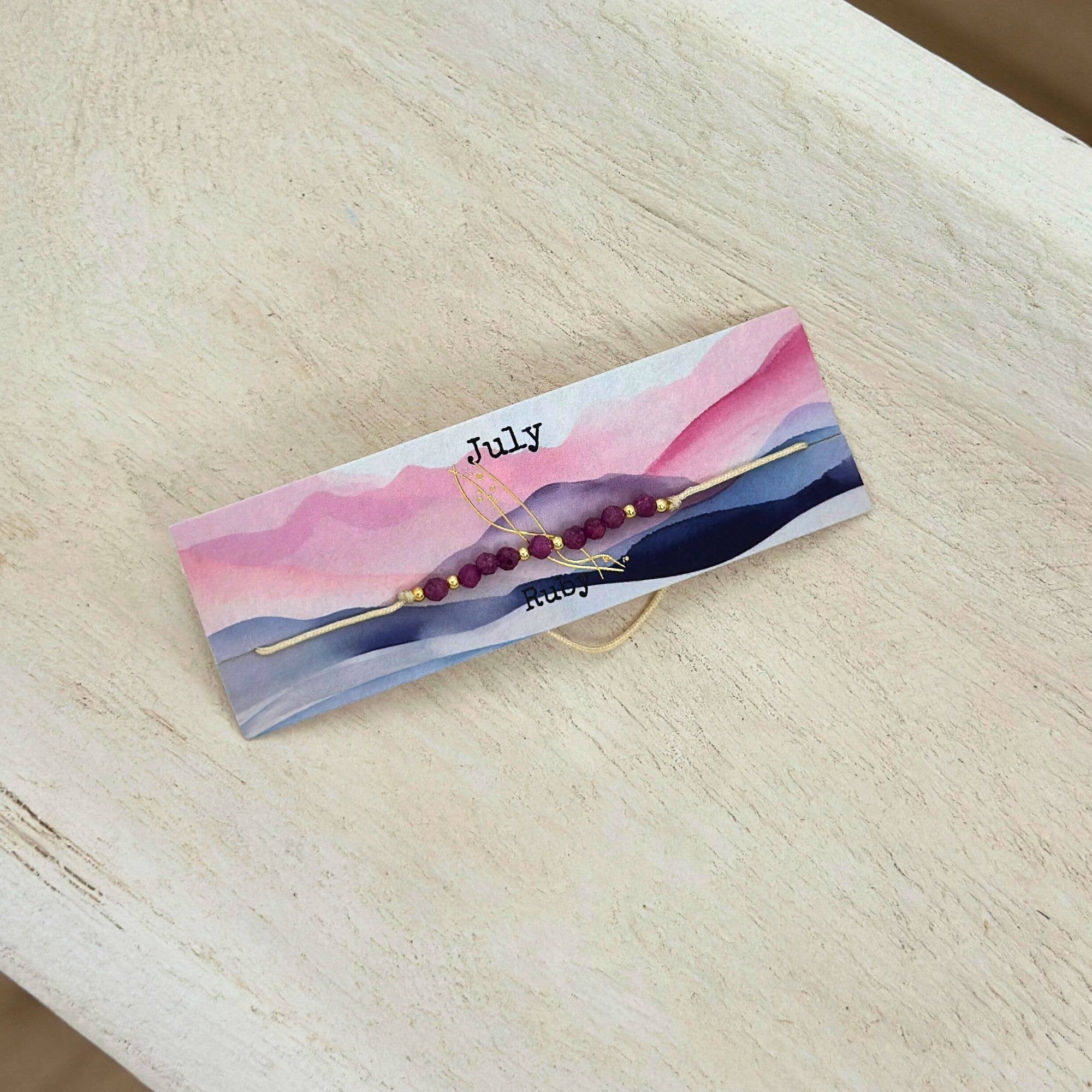 Picki Nicki - Wholesale Jewelry Set - Birthstone Bracelet Gemstone Sets on Cards18