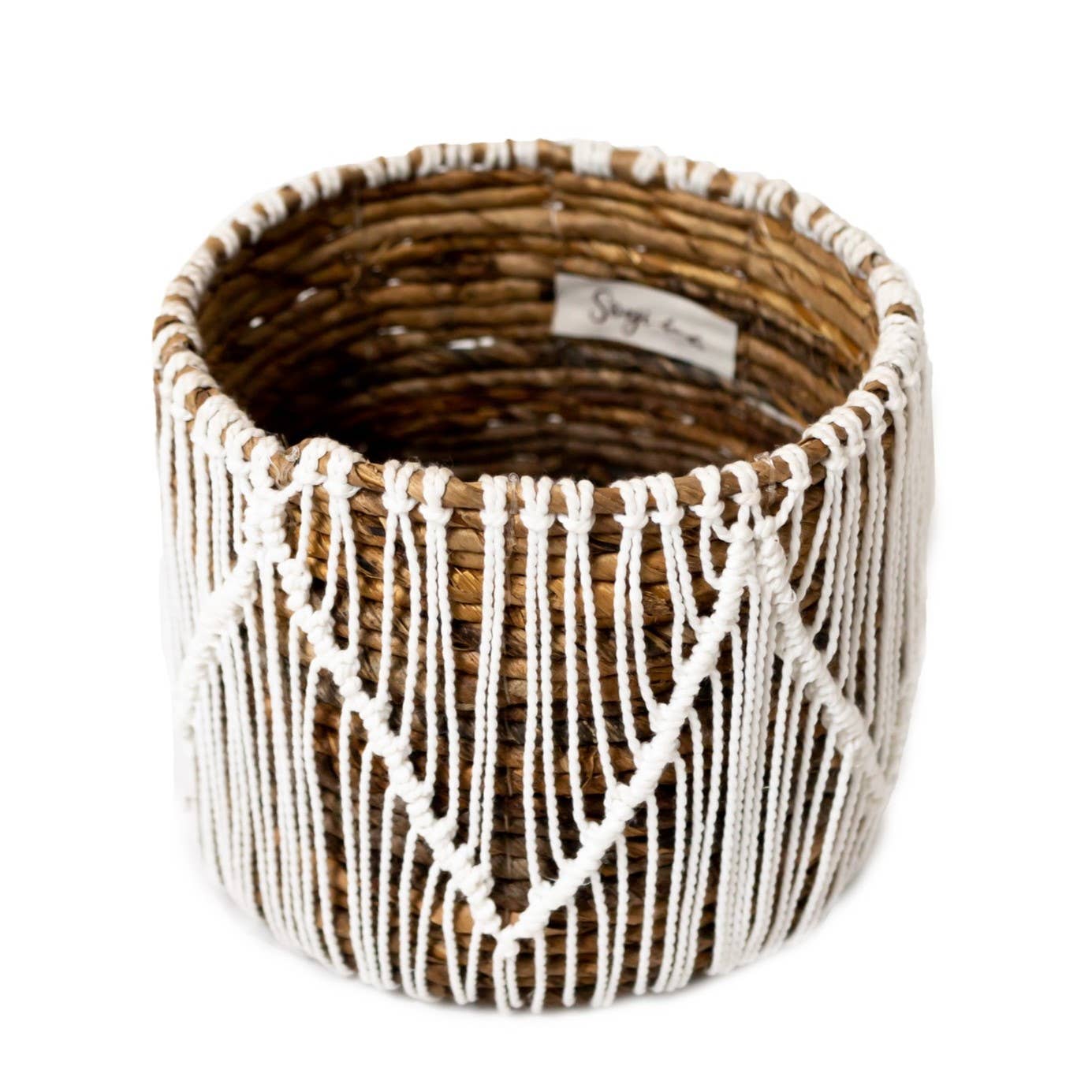 Soeji - Wholesale Basket - Small Woven Seagrass Basket Round Flower Boho Basket ORIS6