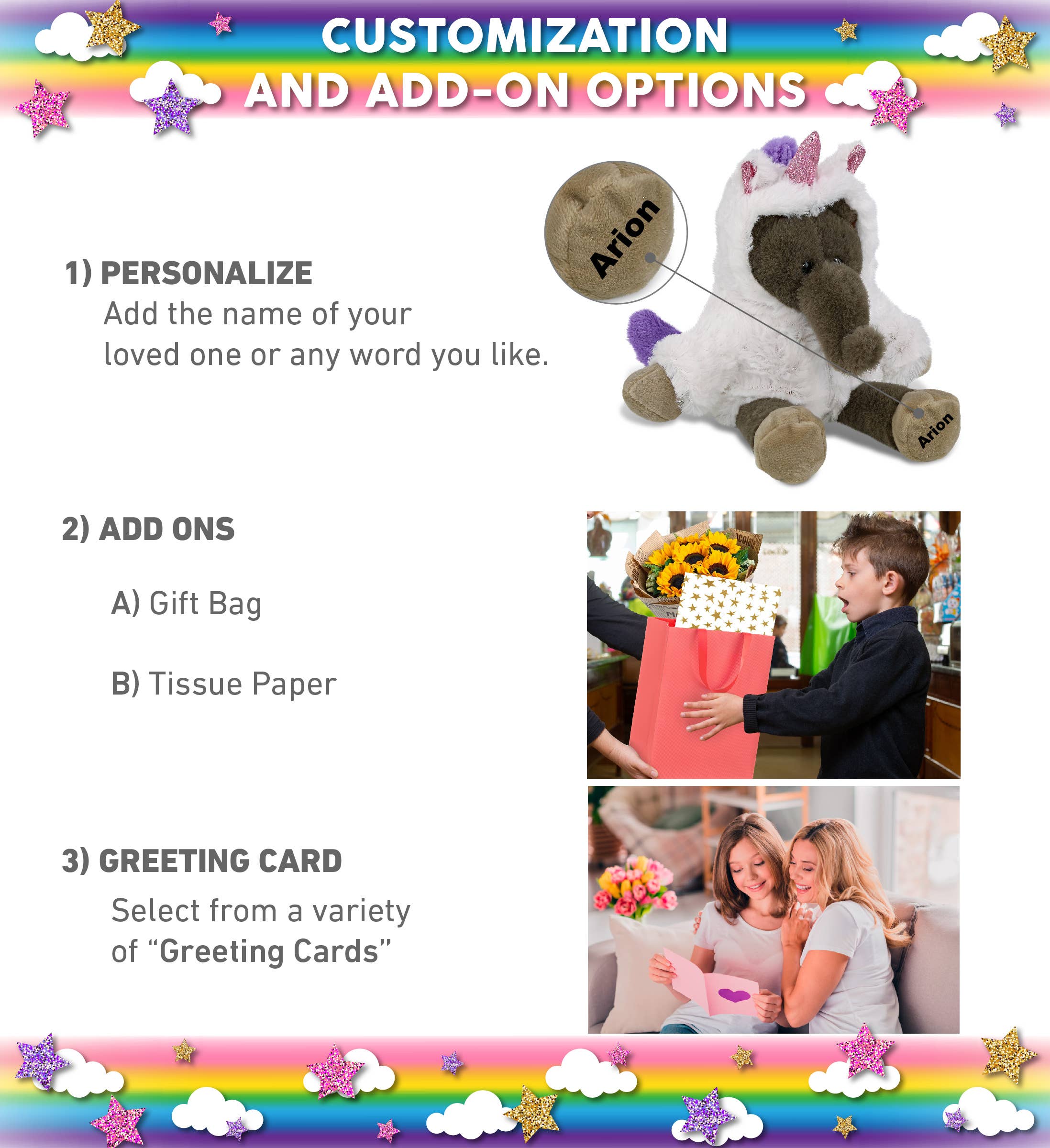 Cota Global - Wholesale Stuffed/Plush Toy - Kids & Baby - Plush Unicorn - Super-Soft Plush - Long Leg Elephant 10.5"1