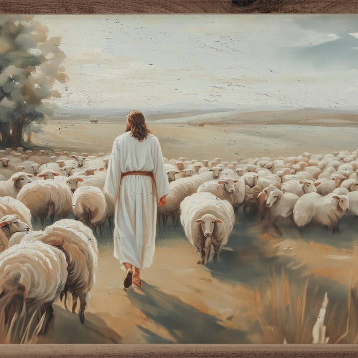 Jesus With His Flock and other Purchase Wholesale lang. Free Returns & Net 60 Terms on Faire trending on Faire.