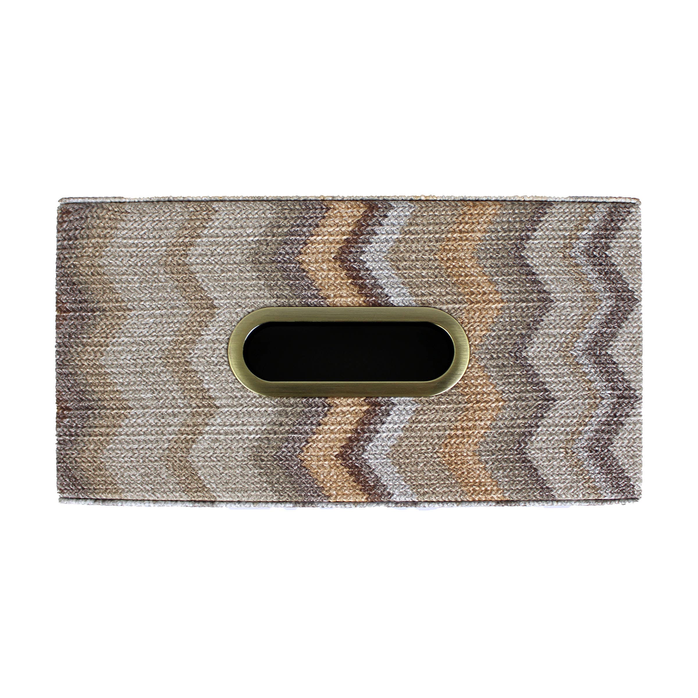 Signature Home Collection GmbH - Wholesale Tissue Box - Tissue box zigzag brown gray pattern tissue box2
