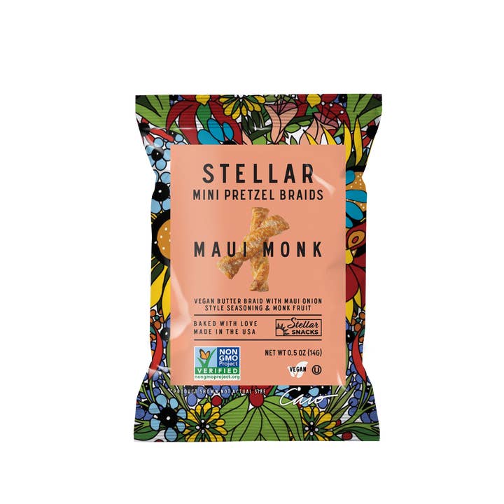 Stellar Snacks - Wholesale Pretzels - Stellar Pretzel Braids - Maui Monk - 0.5oz (75CT)