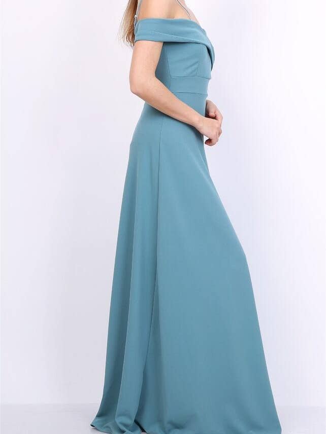 Alice'Desir - Wholesale Gown - Women's - 8892 A-line dress with boat neckline29