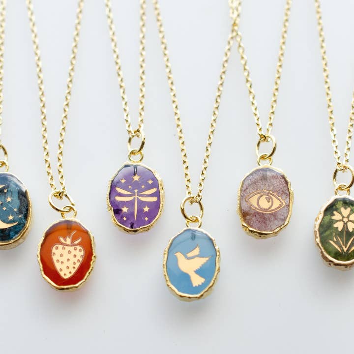 Jill Makes - Wholesale Pendant/Charm Necklace - Symbol Stone Necklace