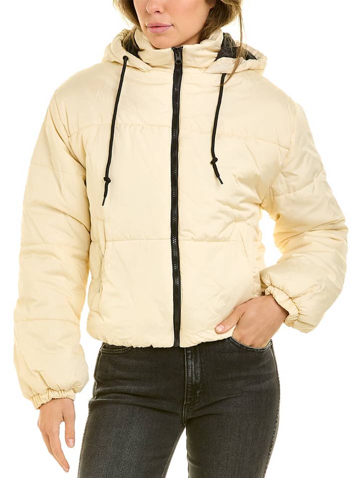 Ladies Cropped Puffer Bomber Jacket for wholesale by Therapy