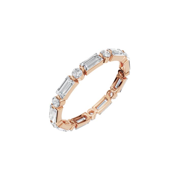 PureYou Jewelry - Wholesale Wedding Band/Ring - 14K Gold Diamond Wedding Band, Diamond Eternity Ring6