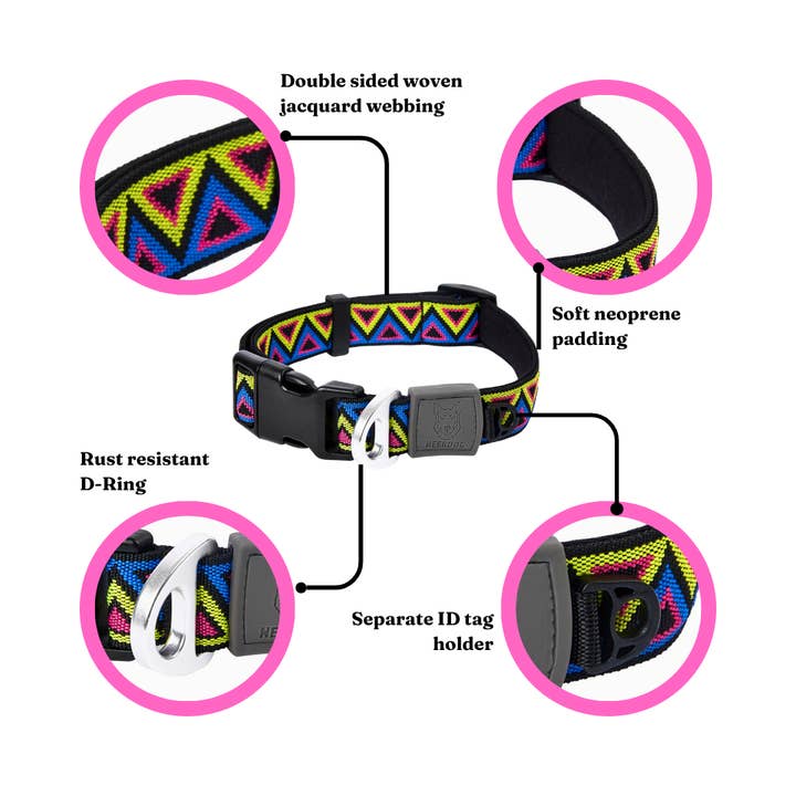 NEERDOG | Dog Harnesses | Dog Leads | Dog Collars | Coats – wholesale Pet collar – Dog – Go-Cee Adjustable Jacquard Dog Collar | Cosmos2