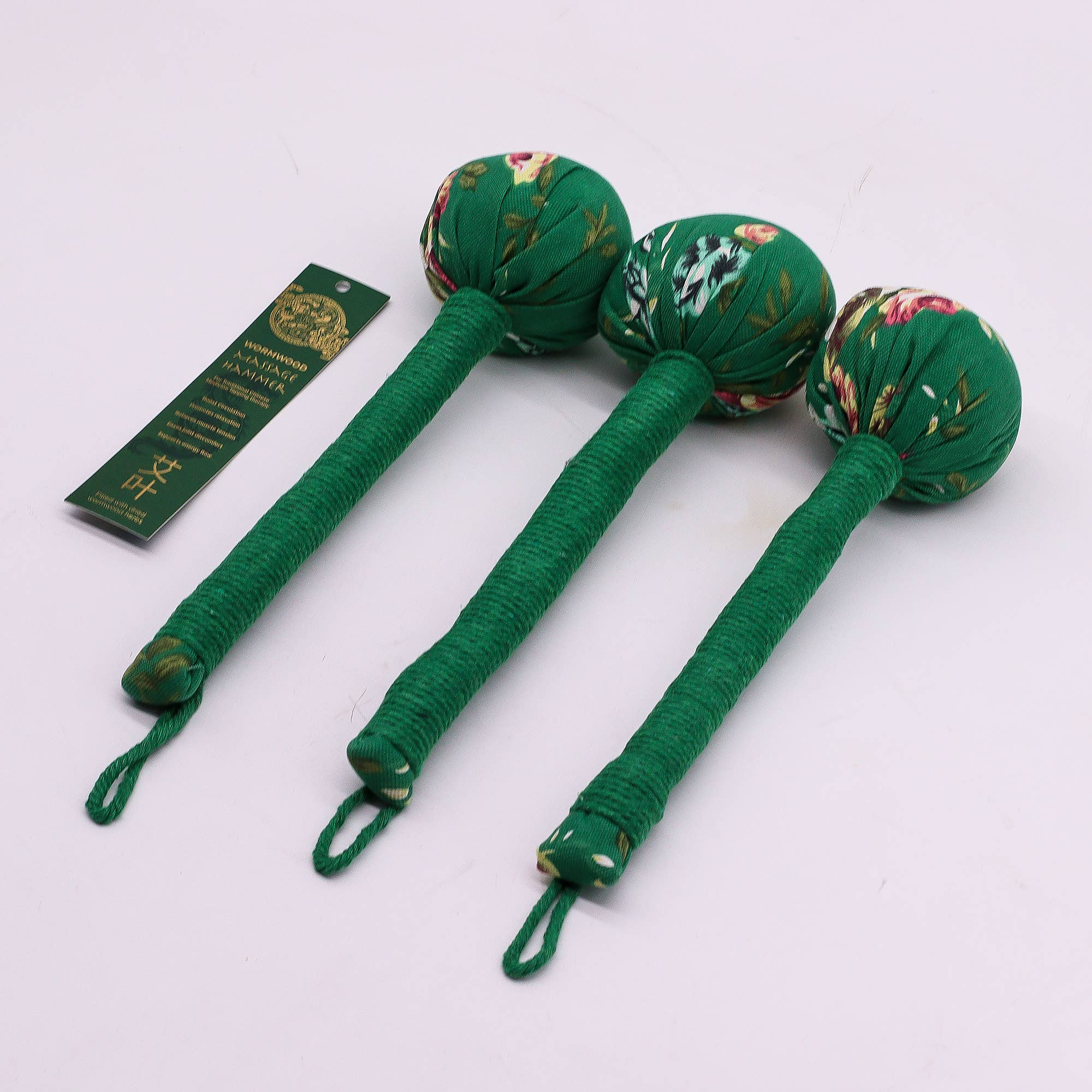 AW Artisan - Wholesale Body Massager - 3x Wormwood Massage Hammer - Green8