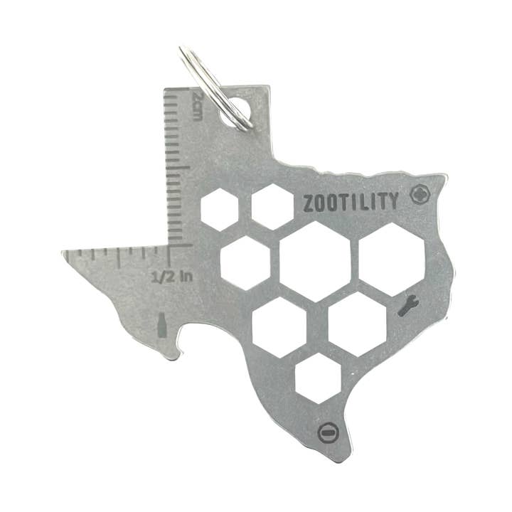 Texas 13-in-1 Keychain Multi-Tool for wholesale by Zootility