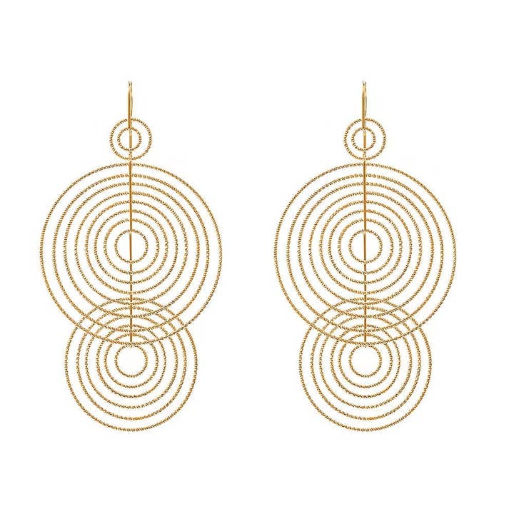 Arianna bis Diamant vergoldete Silberohrringe für den Großhandel von ORUS BIJOUX