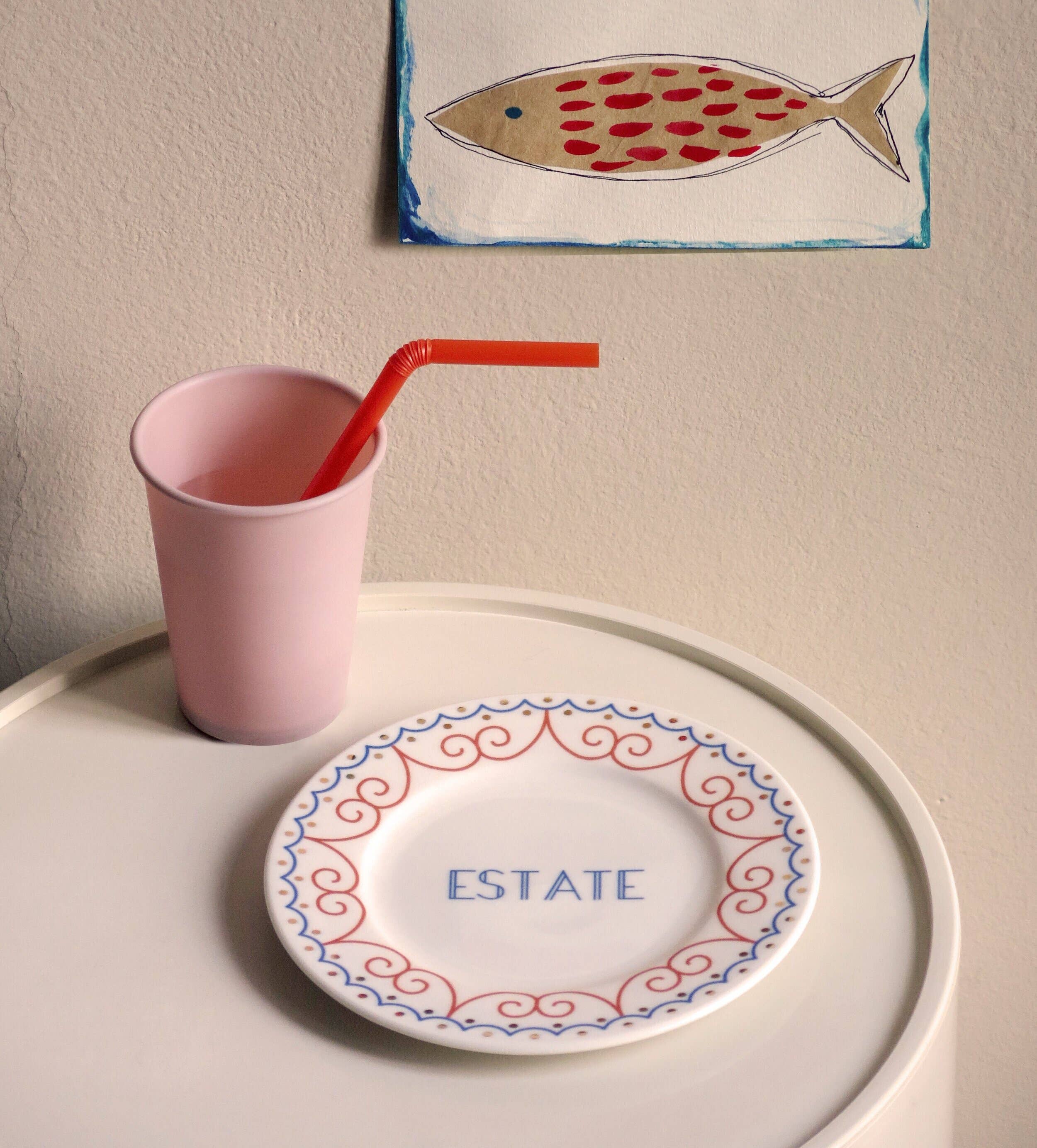 ilaria.i - Vente Assiette - ESTATE - Assiette en porcelaine avec inscription1