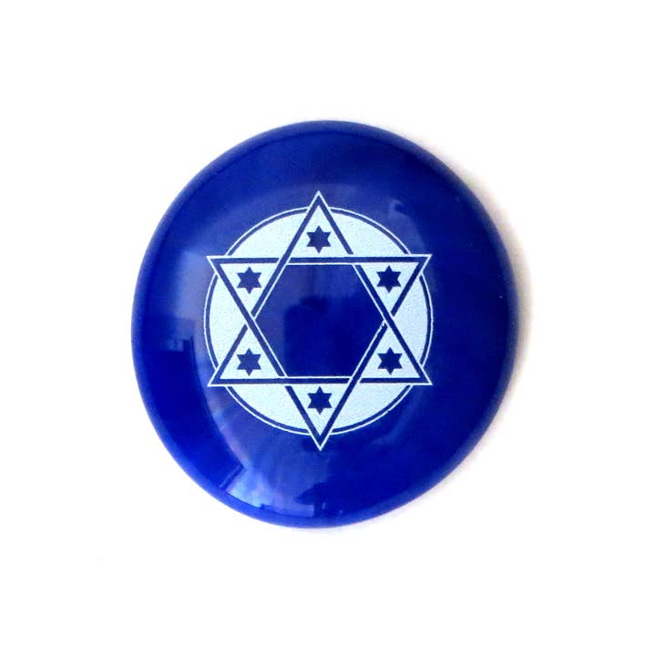 Lifeforce Glass, Inc. - Wholesale Keepsake Coin/Token - Judaica Assortment of Glass Stones with Display, 100 Pieces9