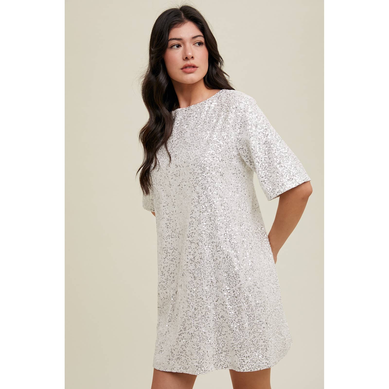 Wishlist Apparel - Venta al por mayor Vestido - Mujer - Vestido mini con espalda abierta y lentejuelas / WL24-94062