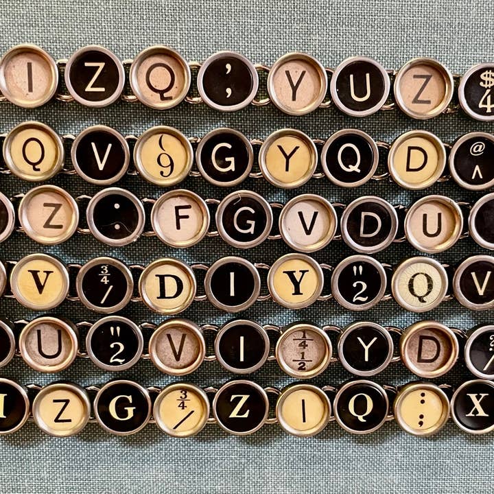 Joy Sparks Designs – wholesale Charm/dangle bracelet – 11 Typewriter Key Bracelet3