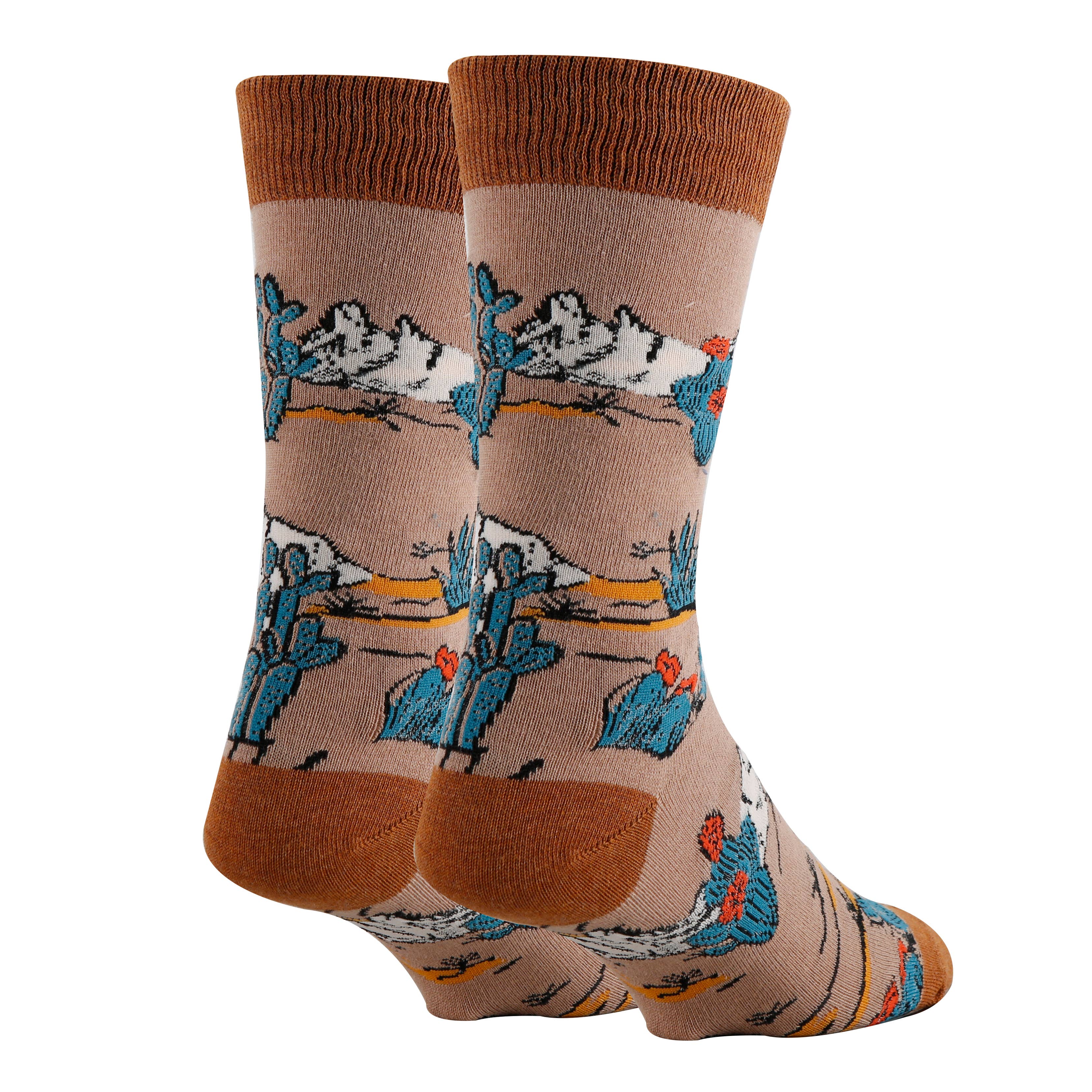 Oooh Yeah/Sock It Up/Oooh Geez Slippers - Vente Chaussettes – homme - Wild West | Chaussettes Dress Crew en coton de qualité supérieure pour hommes2