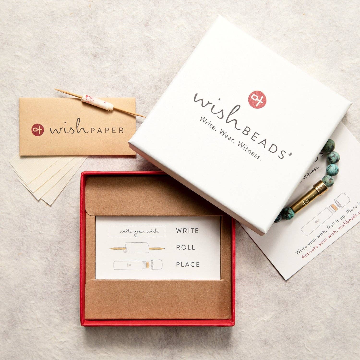 Wishbeads - Vente Bracelet de perles - Bracelet Intention en grenat poli3