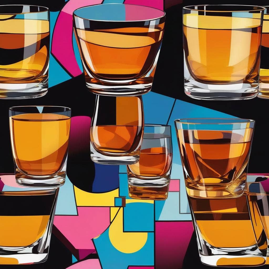 Sostraw & SmartThings - Wholesale Coasters - Set of 6 Pop Art Coasters - Cork - Glass Serie2