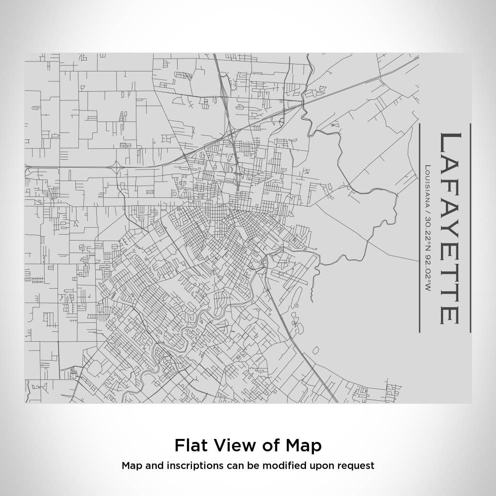 JACE.design - Wholesale Water Bottle - Lafayette LA Map Bottle with Bamboo Top1