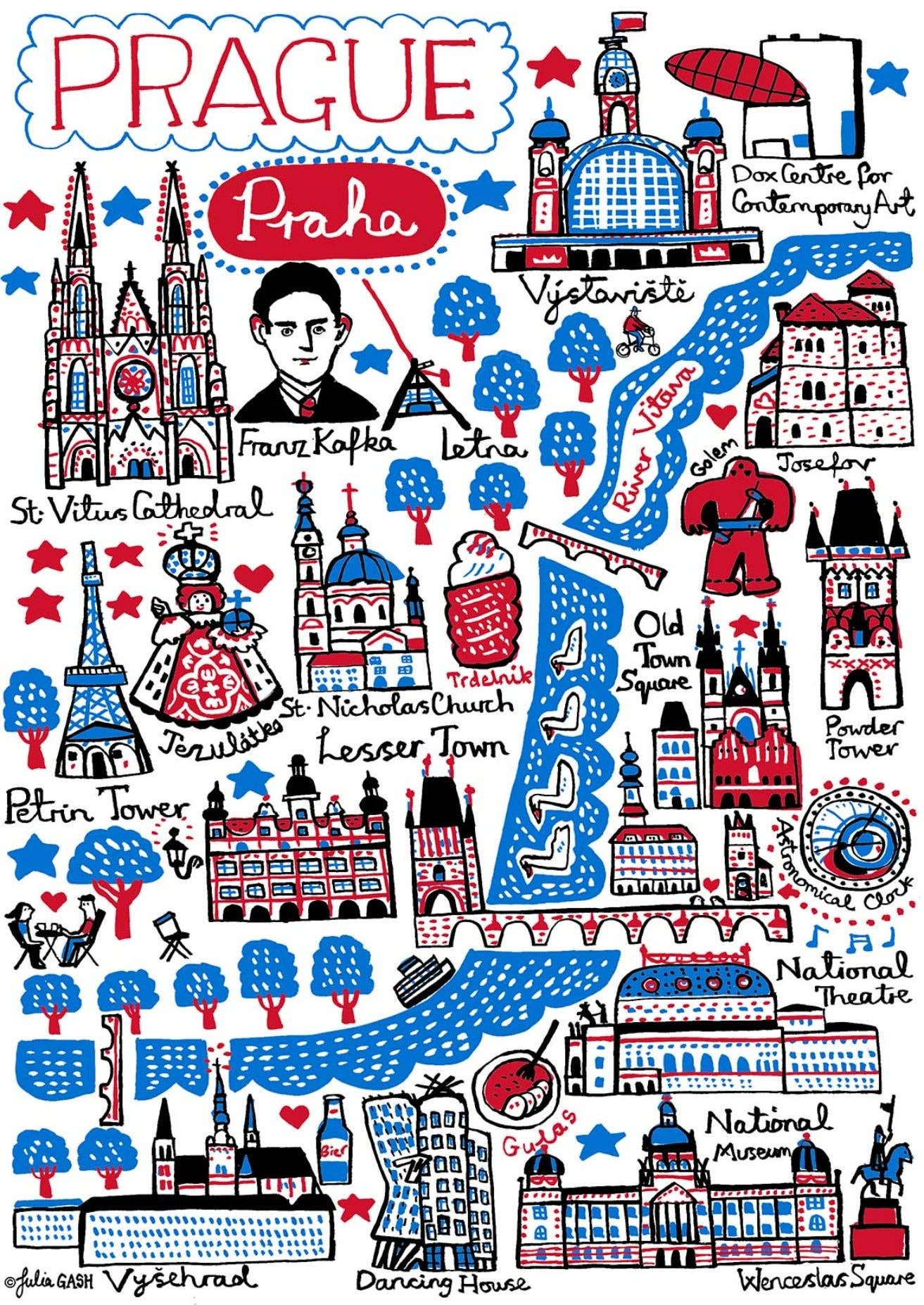 Julia Gash - Wholesale Art Print - Prague Prints & Cards0