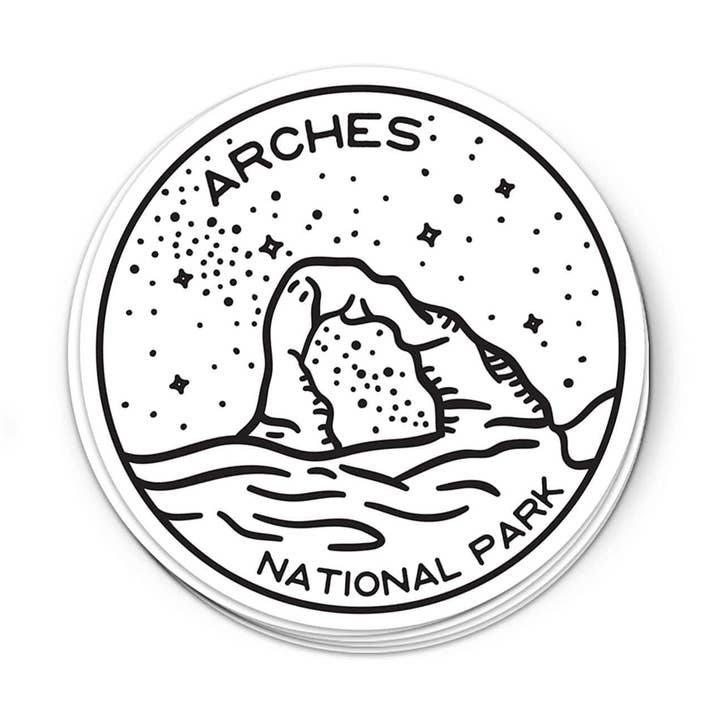Arches National Park Sticker | National Park Decal for wholesale by Albion Mercantile Co.
