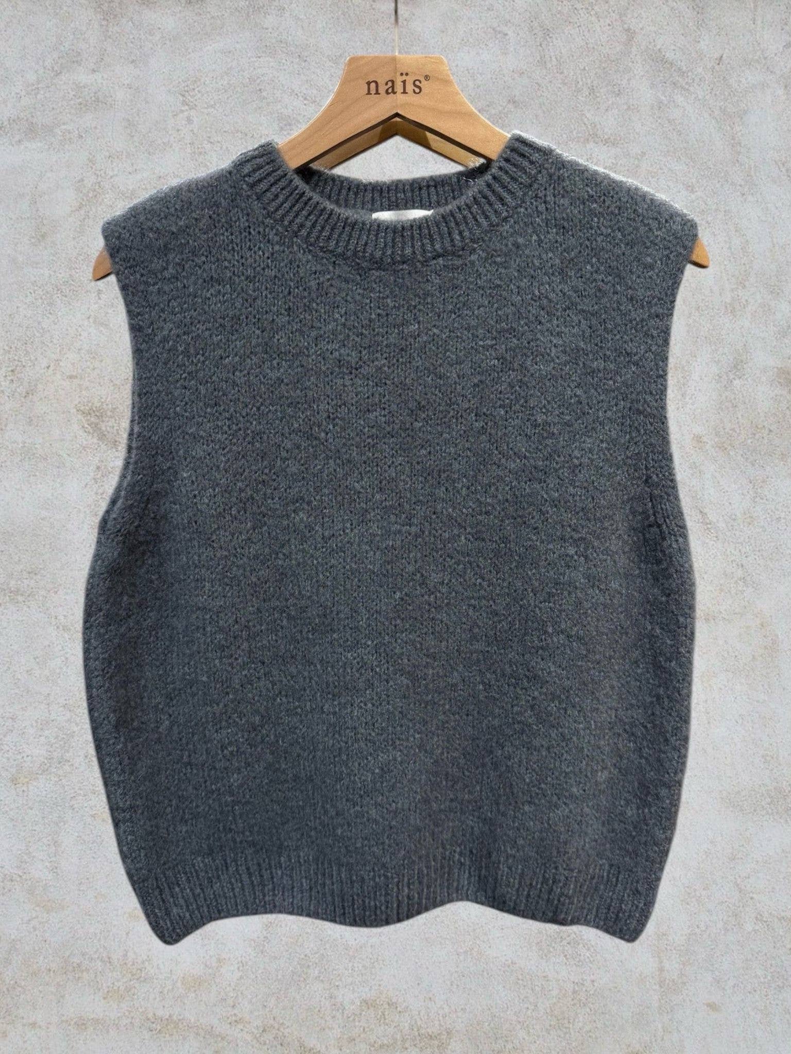 NAÏS PARIS - Wholesale Knit Sweater - Women's - Round neck sleeveless sweater in kid mohair and wool9
