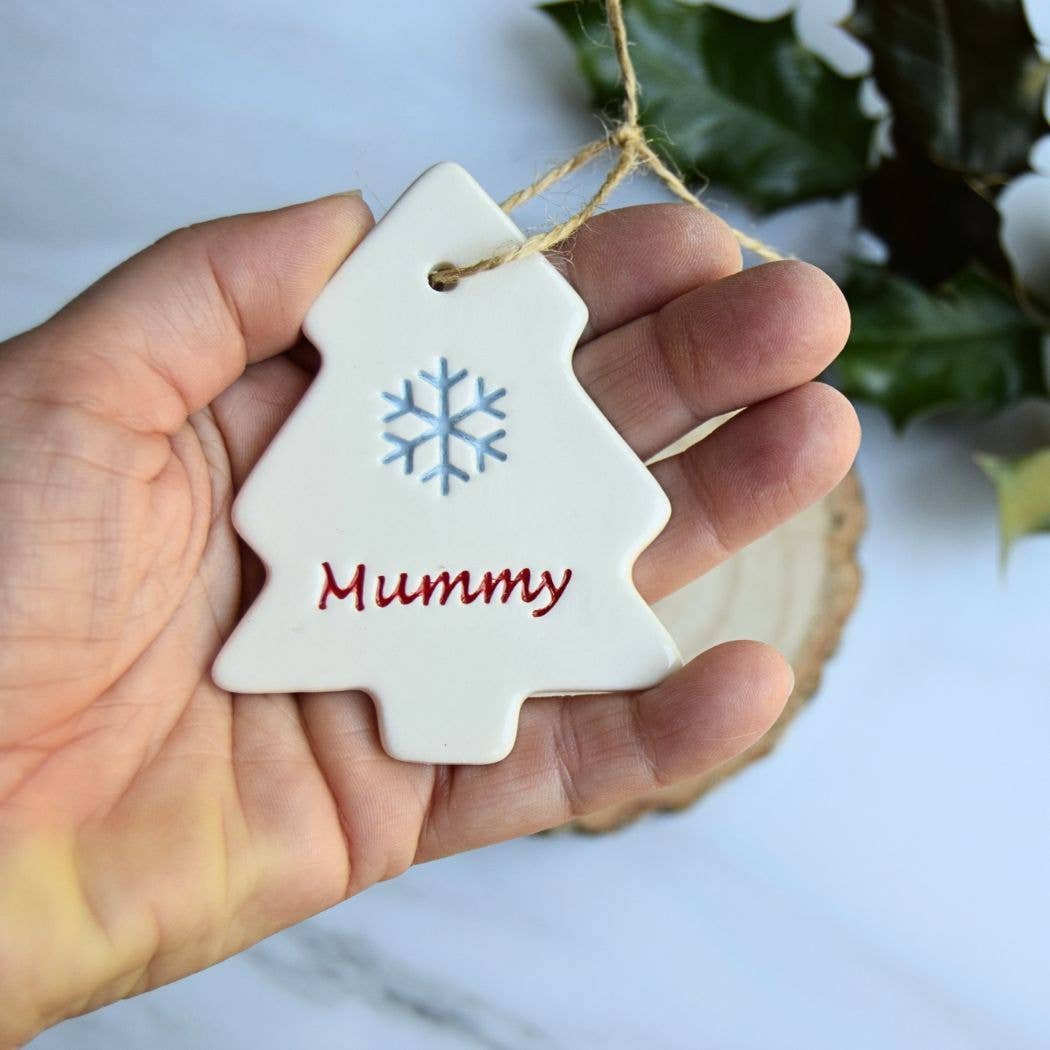 Broadlands Pottery - Wholesale Christmas Decoration - Christmas - Mummy - Handmade ceramic tree decoration1