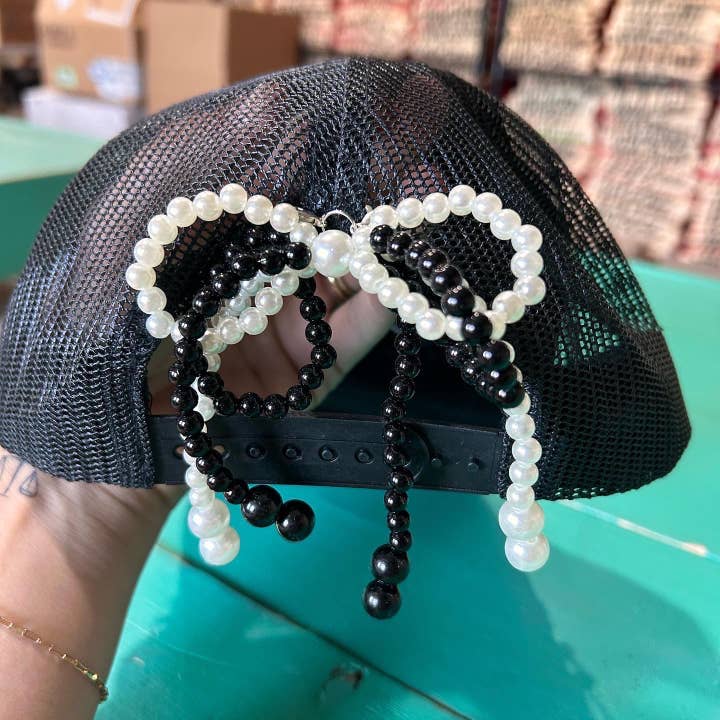 Vibes Hat Company - Wholesale Hat Accessory - Women's - Beaded Trucker Hat Bows | Hat Bars |Trucker Chains| Trending1
