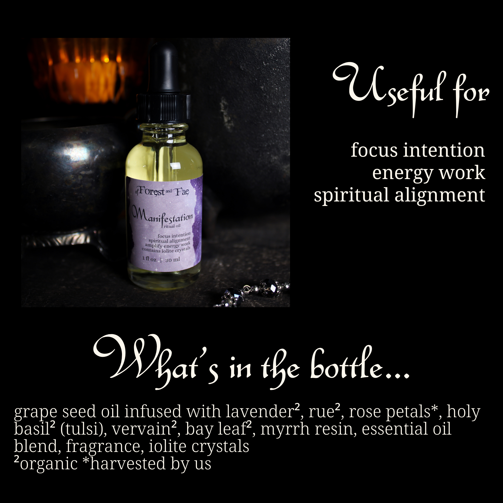 of Forest and Fae - Wholesale Meditation supplies - Manifestation Ritual Oil • Altar Oil for Intention Setting2