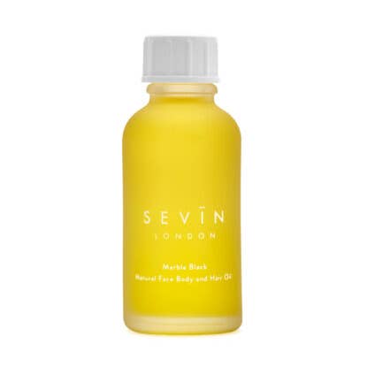 S E V I N – wholesale Bath/body oil – MARBLE BLACK FACE, BODY & HAIR OIL – TRAVEL SIZE 30ML0