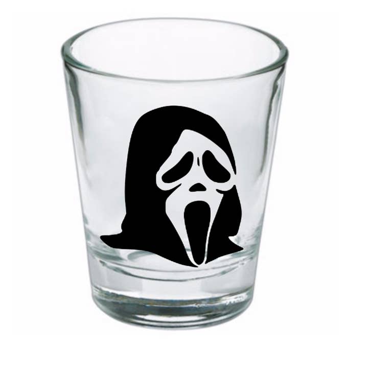 Scream Ghostface Shot Glass Barware Horror Halloween Metaphysical for wholesale by Witchcrafted in MI