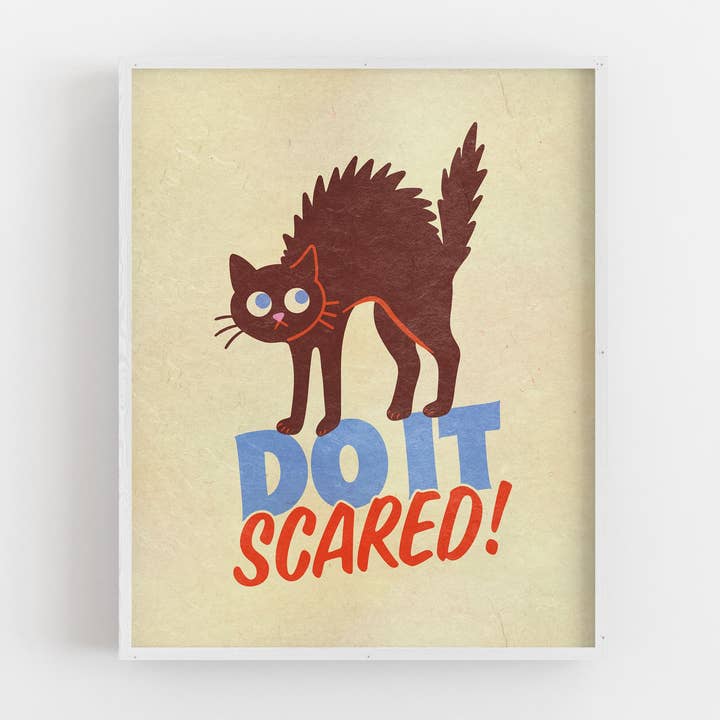 Do It Scared! - Art Print for wholesale by Posse Paper Goods