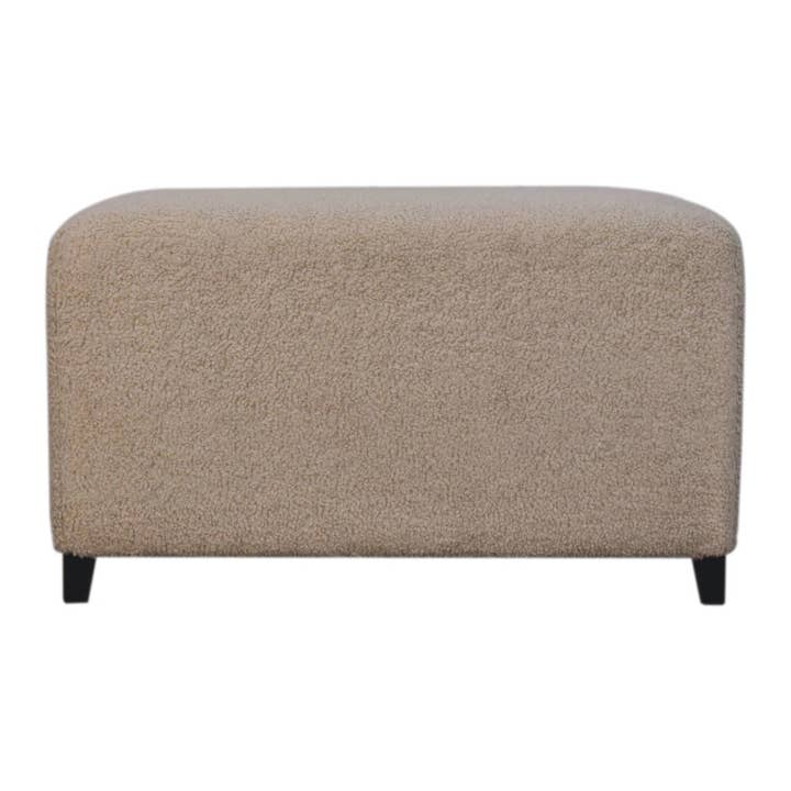 Bliss Cream Bouclé Ottoman for wholesale by Artisan Furniture