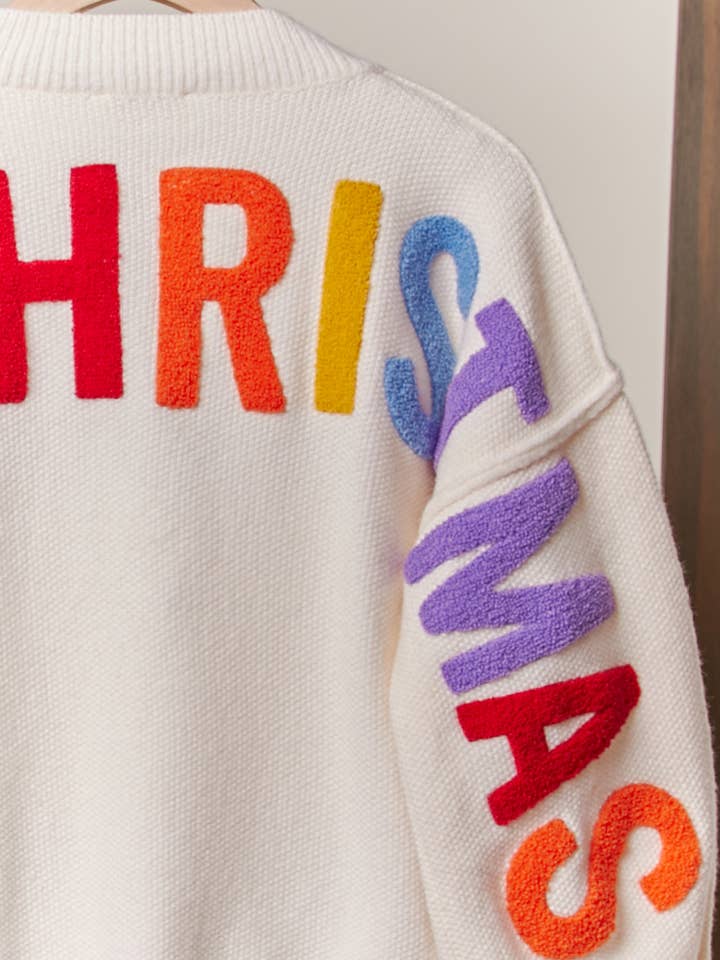 Mello. - Wholesale Knit Sweater - Women's - OVERSIZE Christmas Sweater with Lettering