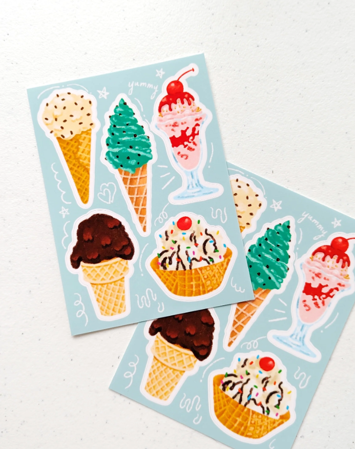 Aria Studio Crafts - Wholesale Sticker - Ice Cream Dream Sticker Sheet1