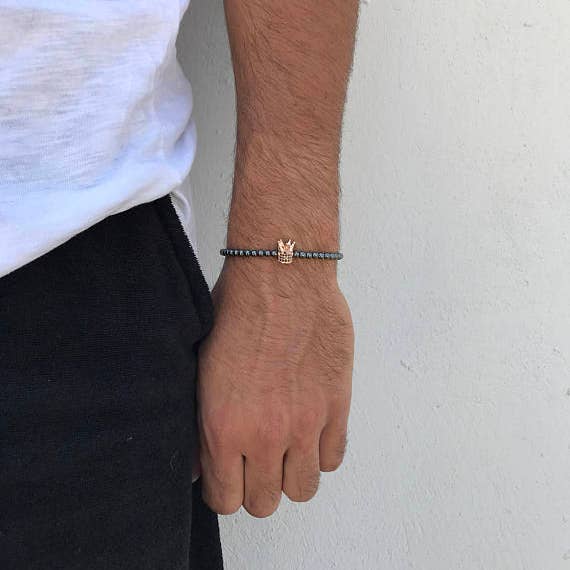 Christina Christi - Wholesale Jewelry - Men's - Crown Bracelet, Men Bracelet, Beaded Bracelet, King Bracelet3