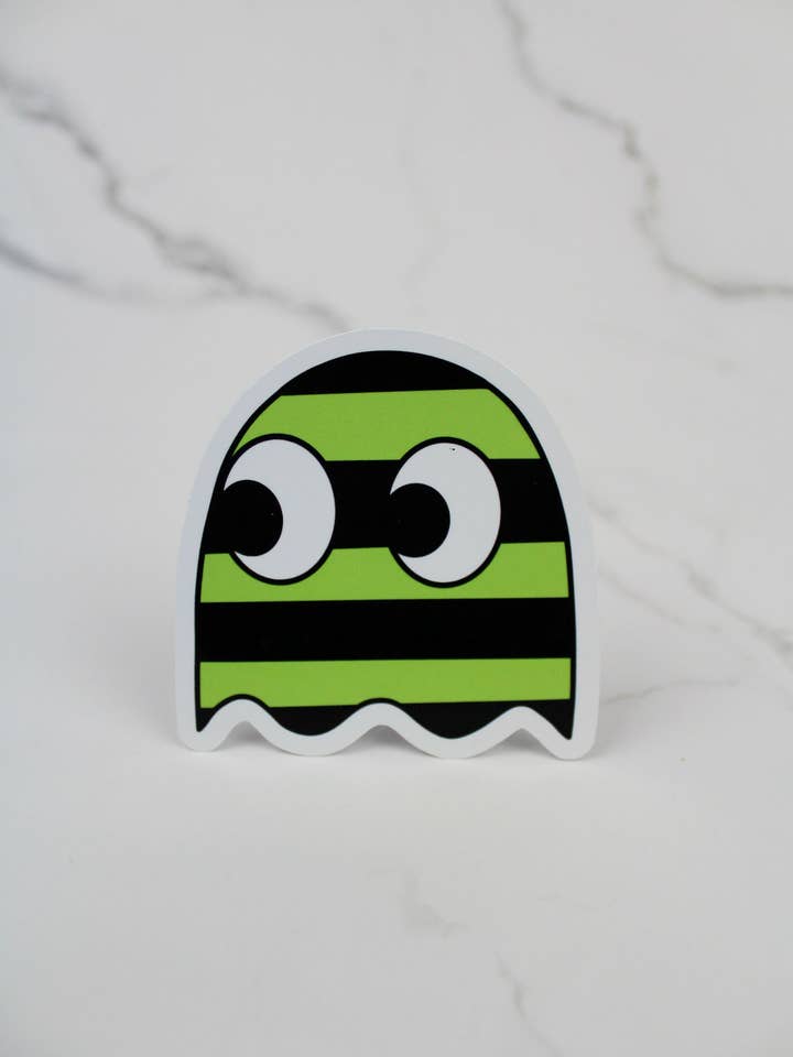 Ghostest with the Mostest PacMan Sticker for wholesale by Megan's Design Lab