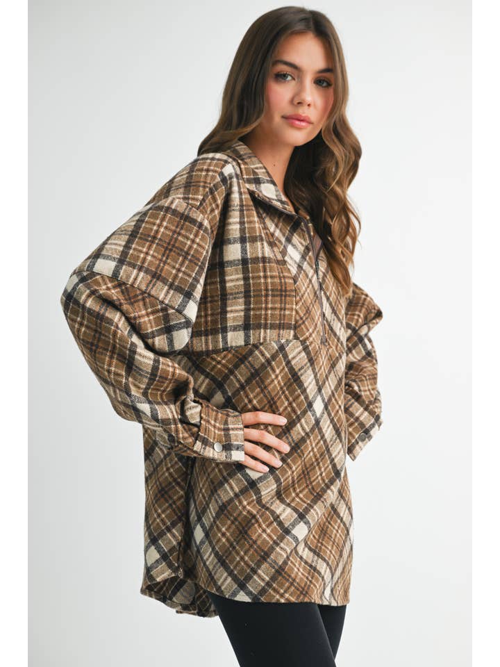 AEMI + CO - Wholesale Sweatshirt - Women's - 8421EK Mya Plaid Pullover 120