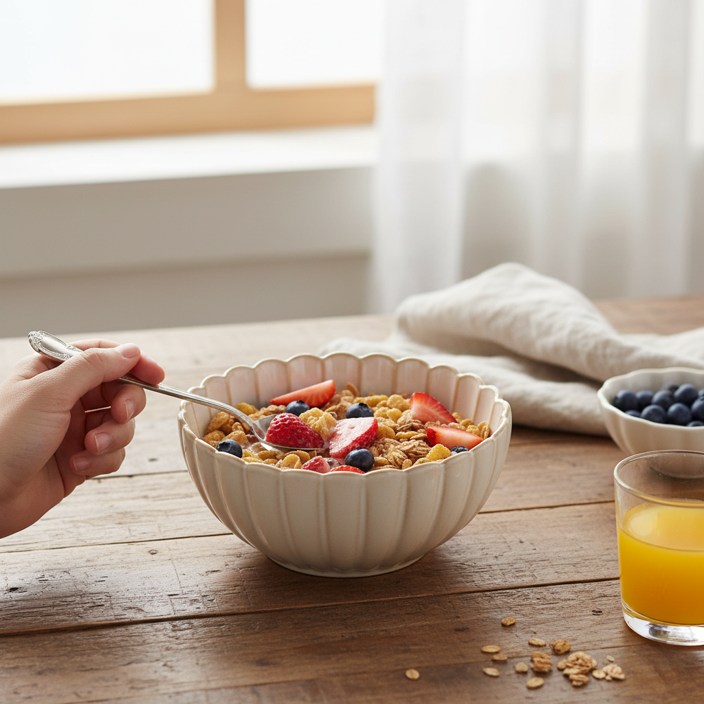 Kadra Kitchenware - Wholesale Bowl - Vikko - Atlantic, Cereal Bowl, Cream, 24 oz1