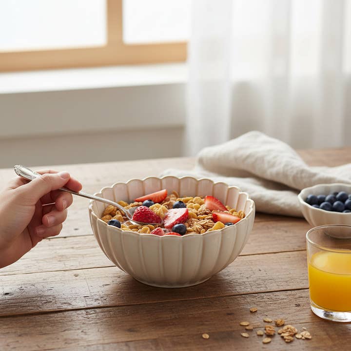 Kadra Kitchenware - Wholesale Bowl - Vikko - Atlantic, Cereal Bowl, Cream, 24 oz1