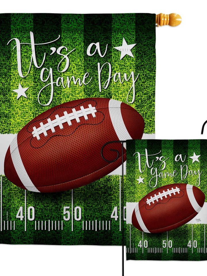 Game Day Sports Football Decor Flag for wholesale by Two Group Flag Co