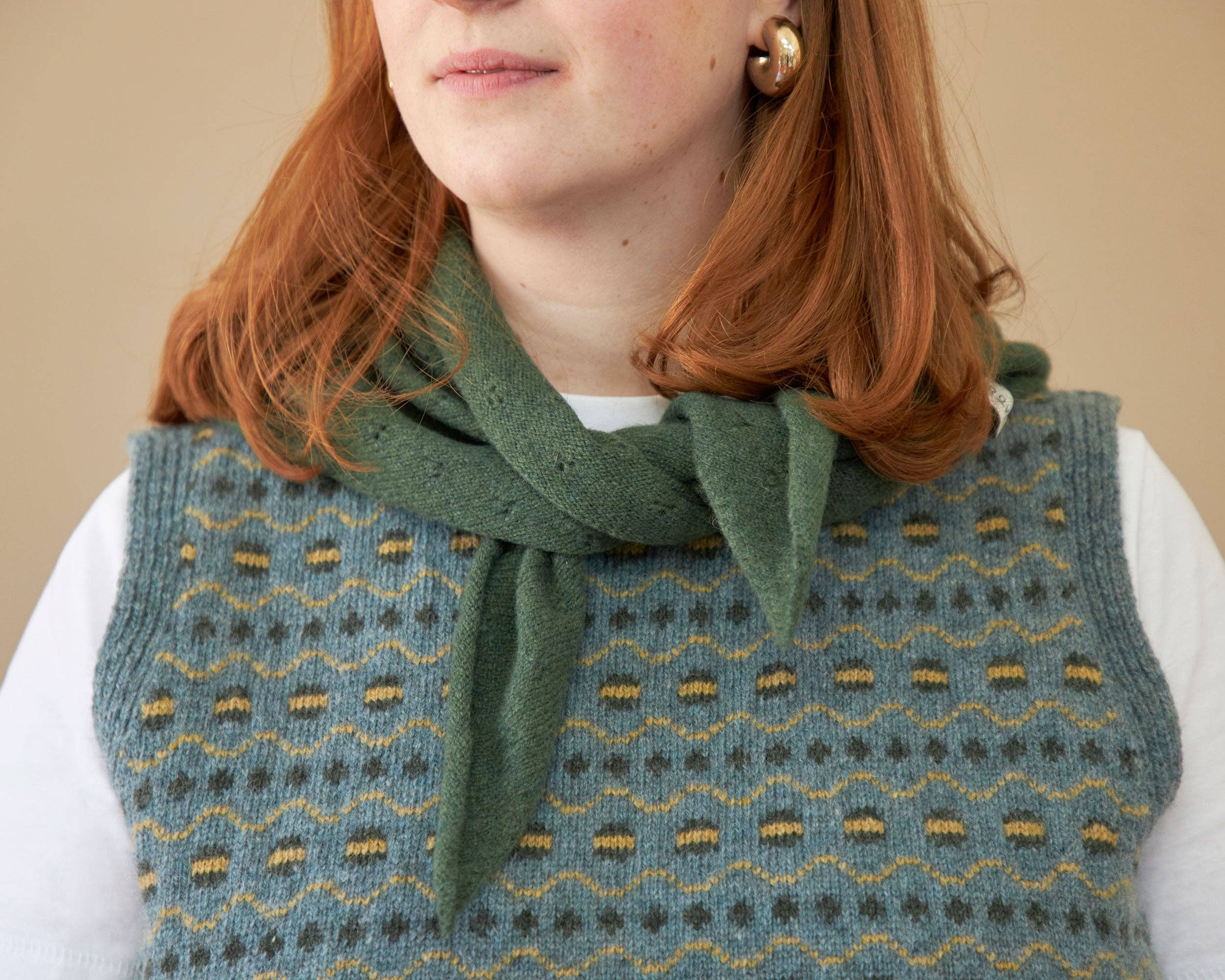 ROVE Knitwear - Wholesale Scarf - Women's - Pointelle Neckerchief | Rosemary1