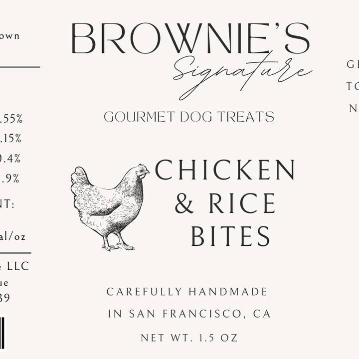 Brownie's Dog Treats - Wholesale Pet Treats - Dog - Chicken & Rice Bites - Pocket Tube3
