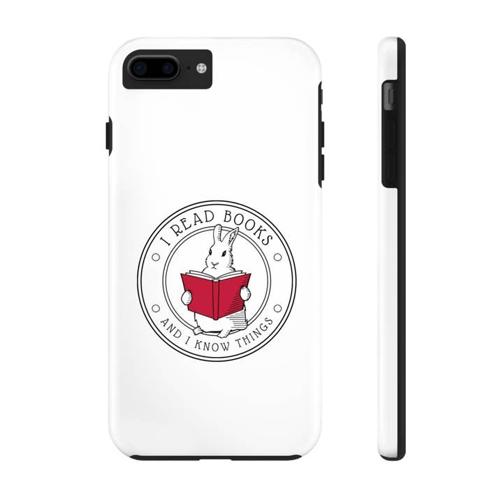 Terry Heath Art - Venta al por mayor Funda para móvil - Mujer - Fundas rígidas para teléfono Book Lover Bunny, producto de Bookish Merch para Booktrovert, regalo literario para ratón de biblioteca, regalo para club de lectura, regalo para amantes de los libros