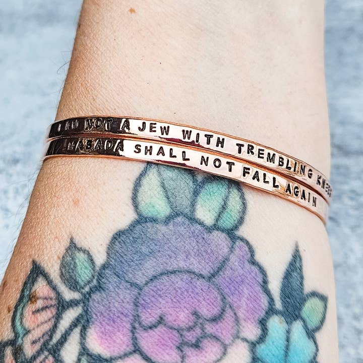 Salt and Sparkle - Wholesale Manchet-armband - Fuck Hamas verstelbare armband met dunne manchetten